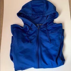 Dark blue zip up  Nike hoodie
